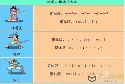 三国战纪2选人秘籍隐藏人物